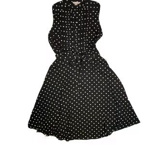 NEW Nanette Lepore Black Dot Shirt Dress Sz 4 NWT